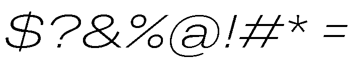Grtsk Tera Extra Light Slant Font OTHER CHARS