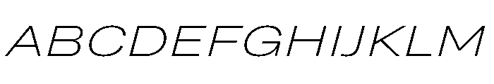 Grtsk Tera Extra Light Slant Font UPPERCASE