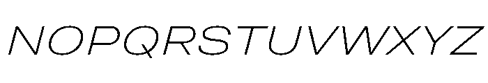 Grtsk Tera Extra Light Slant Font UPPERCASE