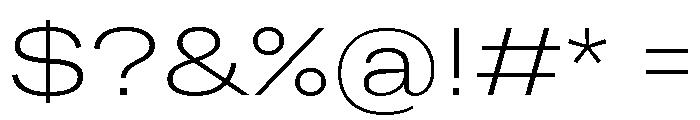 Grtsk Tera Extra Light Font OTHER CHARS