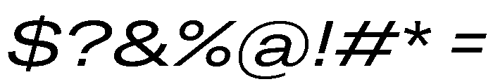 Grtsk Tera Regular Slant Font OTHER CHARS