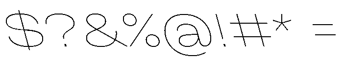 Grtsk Tera Thin Backslant Font OTHER CHARS
