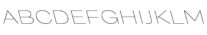 Grtsk Tera Thin Backslant Font UPPERCASE