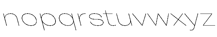 Grtsk Tera Thin Backslant Font LOWERCASE