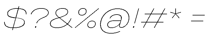 Grtsk Tera Thin Slant Font OTHER CHARS