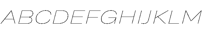 Grtsk Tera Thin Slant Font UPPERCASE