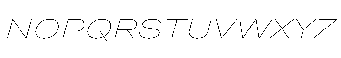 Grtsk Tera Thin Slant Font UPPERCASE