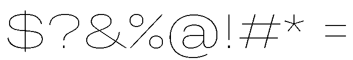 Grtsk Tera Thin Font OTHER CHARS