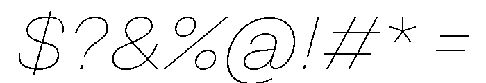 Grtsk Thin Slant Font OTHER CHARS