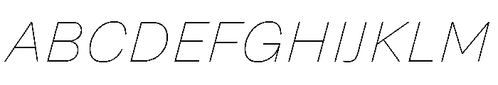 Grtsk Thin Slant Font UPPERCASE