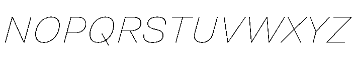 Grtsk Thin Slant Font UPPERCASE