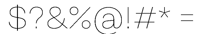 Grtsk Thin Font OTHER CHARS
