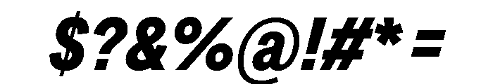 Grtsk Zetta Bold Slant Font OTHER CHARS