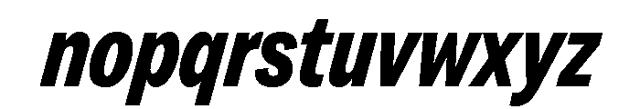 Grtsk Zetta Bold Slant Font LOWERCASE