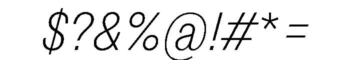 Grtsk Zetta Extra Light Slant Font OTHER CHARS