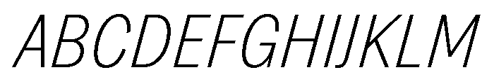 Grtsk Zetta Extra Light Slant Font UPPERCASE