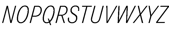 Grtsk Zetta Extra Light Slant Font UPPERCASE