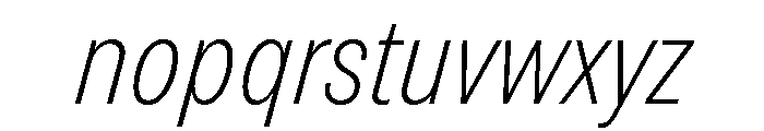 Grtsk Zetta Extra Light Slant Font LOWERCASE