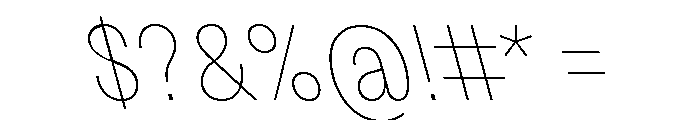 Grtsk Zetta Thin Backslant Font OTHER CHARS