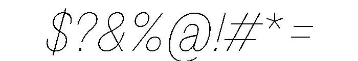Grtsk Zetta Thin Slant Font OTHER CHARS
