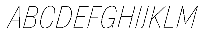 Grtsk Zetta Thin Slant Font UPPERCASE