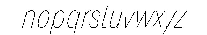 Grtsk Zetta Thin Slant Font LOWERCASE
