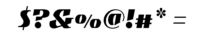 Gryffith Black Italic Font OTHER CHARS