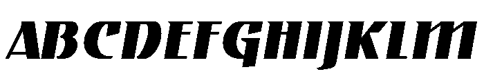 Gryffith Black Italic Font UPPERCASE