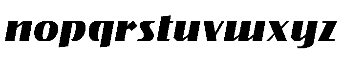 Gryffith Black Italic Font LOWERCASE