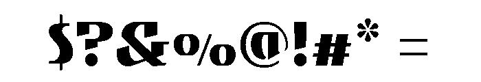 Gryffith Bold Font OTHER CHARS