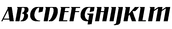 Gryffith Demi Bold Italic Font UPPERCASE