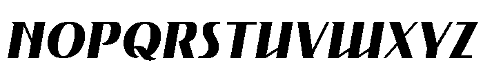 Gryffith Demi Bold Italic Font UPPERCASE