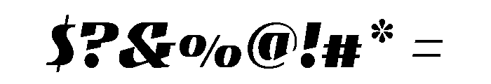Gryffith Extra Bold Italic Font OTHER CHARS