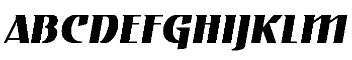 Gryffith Extra Bold Italic Font UPPERCASE