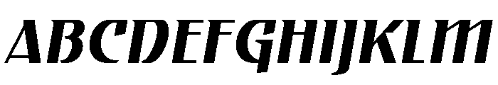 Gryffith Regular Italic Font UPPERCASE