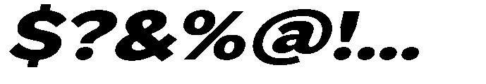 GS Haritsa Black Italic Expanded Font OTHER CHARS