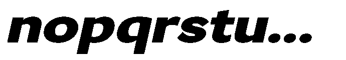 GS Haritsa Black Italic Expanded Font LOWERCASE