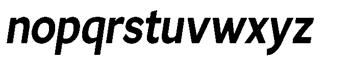 GS Haritsa Bold Italic Condensed Font LOWERCASE