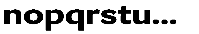 GS Haritsa Extra Bold Expanded Font LOWERCASE