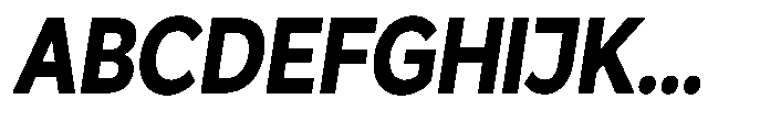 GS Haritsa Extra Bold Italic Condensed Font UPPERCASE