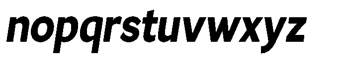 GS Haritsa Extra Bold Italic Condensed Font LOWERCASE