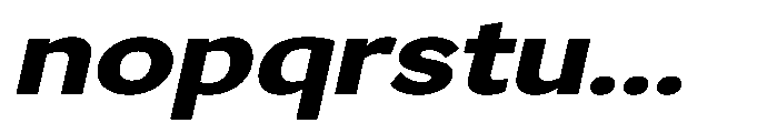 GS Haritsa Extra Bold Italic Expanded Font LOWERCASE