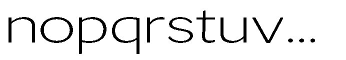 GS Haritsa Extra Light Expanded Font LOWERCASE