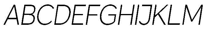 GS Haritsa Extra Light Italic Condensed Font UPPERCASE