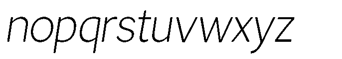 GS Haritsa Extra Light Italic Condensed Font LOWERCASE
