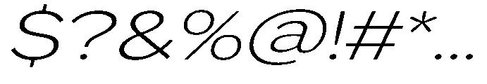 GS Haritsa Extra Light Italic Expanded Font OTHER CHARS