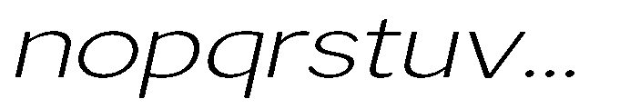 GS Haritsa Extra Light Italic Expanded Font LOWERCASE