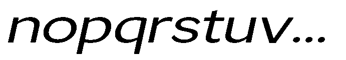 GS Haritsa Italic Expanded Font LOWERCASE
