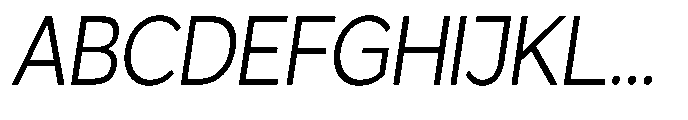 GS Haritsa Light Italic Condensed Font UPPERCASE