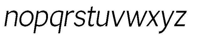 GS Haritsa Light Italic Condensed Font LOWERCASE